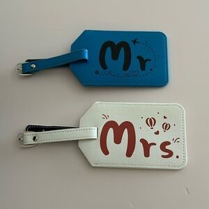 Mr and Mrs Luggage Tags Blue & White / BRAND NEW